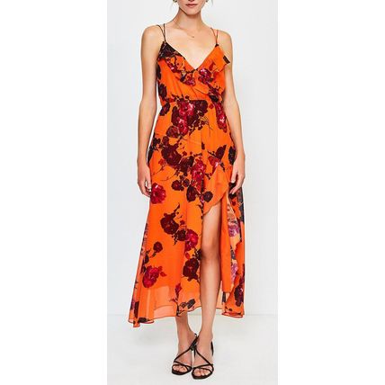 KAREN MILLEN Frill Print Maxi Dress BNWT