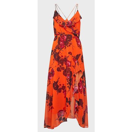 KAREN MILLEN Frill Print Maxi Dress BNWT