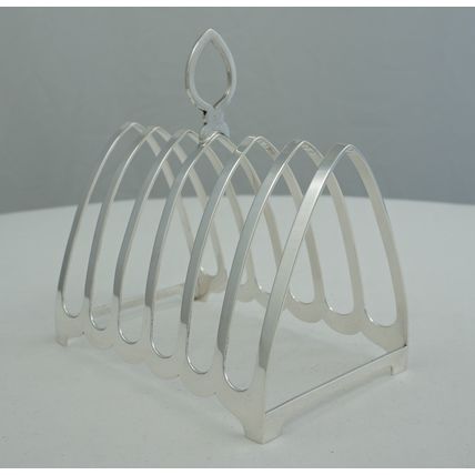 Big 7-Bar Vintage Sterling Silver Toast Rack, Birmingham 1933, 113mm, 113g.