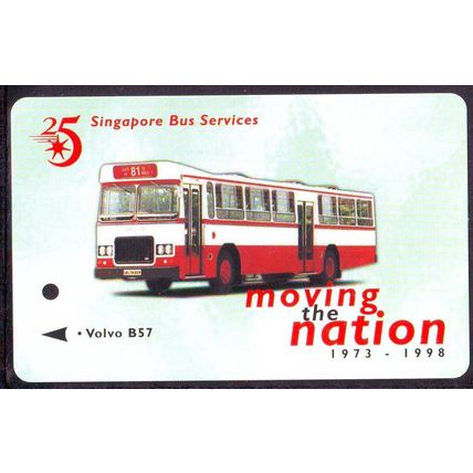 25 Years S'pore Bus Services~Moving The Nation S'pore TransitLink Train/Bus Card