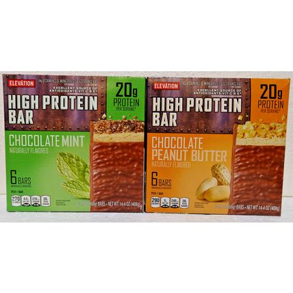 Elevation High Protein Bar Chocolate Mint & Chocolate Peanut Butter 14.4oz 408g