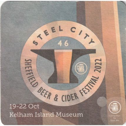 BEER MAT - ACORN BREWERY - BARNSLEY BITTER STEEL CITY FEST - (Cat No 016)-(2022)