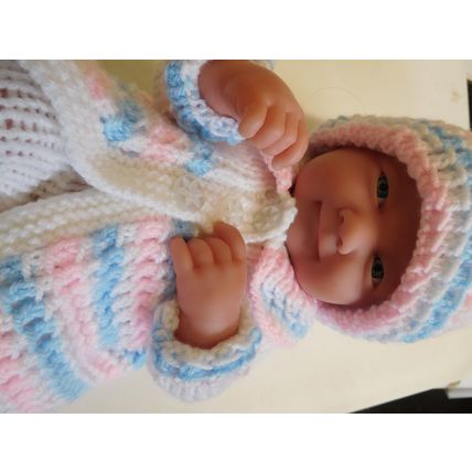 Baby Doll Berenguer with hand knitted outfits