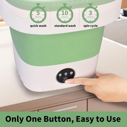 Portable Washing Machine, Mini 15L Foldable Washer and Dryer with 3 Modes Deep C