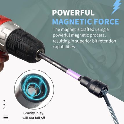 Magnetic Nut Driver Set, 16 PCS Long Nut Driver Set, 6 Inches, SAE & Metric,Colo