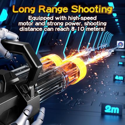 Gatling Electric Water Gun for Adults, New Double Barrel Squirt Gun with Rotatin