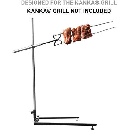 KANKA Rotisserie Grill Stand for Hard Surfaces – 100% Heavy-Duty Steel – Fits BB