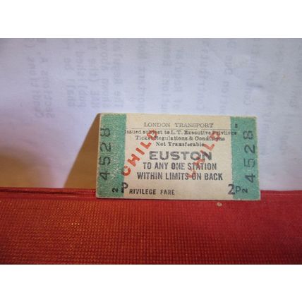 EUSTON, CHILD TICKET, LONDON TRANSPORT c.1971 =