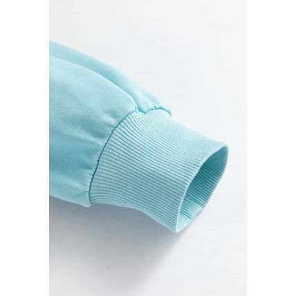 Beau Blue Sequined Bowknot Drop Shoulder Oversized Sweatshirt