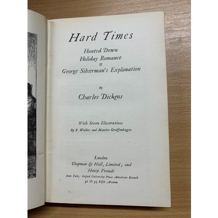 RARE* 1914 CHARLES DICKENS HARD TIMES FIRESIDE EDITION ANTIQUE HB BOOK (P4)