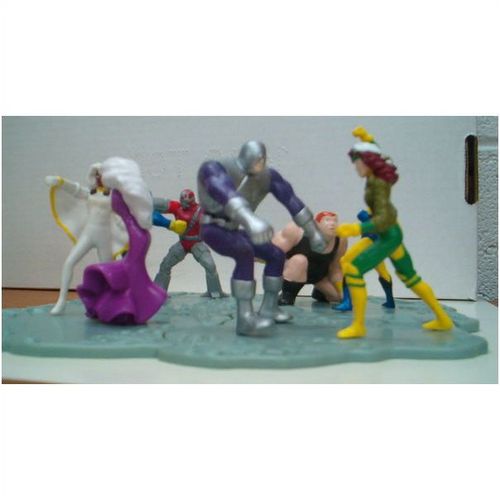 X-MEN ' HARDEES 1995 ACTION SET : Wolverine / Cyclops / Rogue / Storm figures