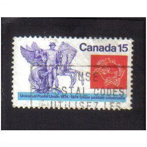 1974 canada upu centenary 15c f/u sg791