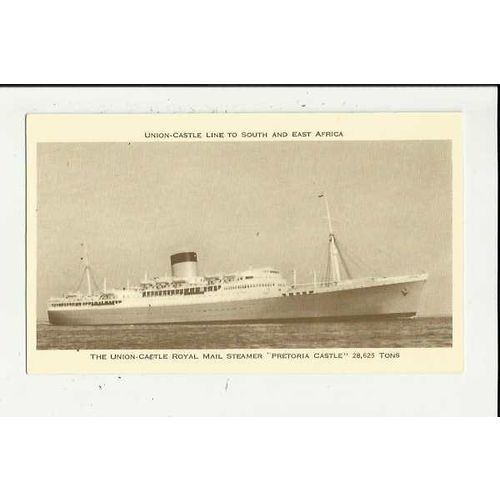 Union-Castle RMS PRETORIA CASTLE Company Postcard (a)
