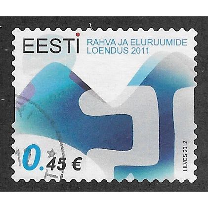 EST 2012 €0.45 (S/A) 'POPULATION AND HOUSING CENSUS' FINE USED (EBID63-646)