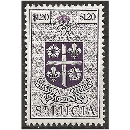 St Lucia 1949 SG157 $1.20c Purple Mounted Mint . .. .