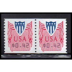CVP33 42c Shield Very Fine MNH Pair PA5076