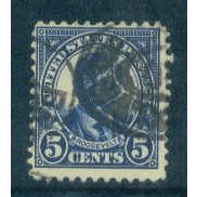 Used 557 5c Theodore Roosevelt Barely Clears A15599