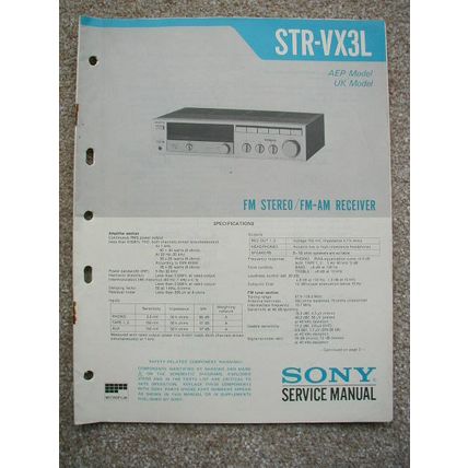 Sony STR-VX3L Original Service manual