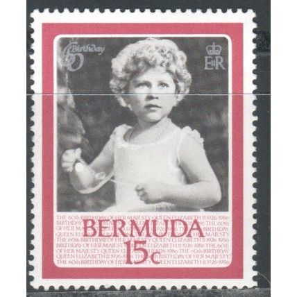 Bermuda 1986 - The 60th Anniv of the Birth of Queen Elizabeth 11 - unused