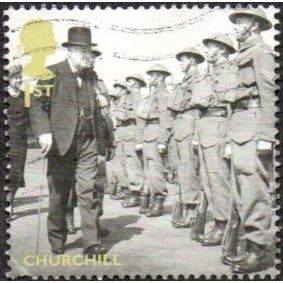 2010 Britain Alone, First Issue 1st Class. Churchill Reviewing Troops. Fine used