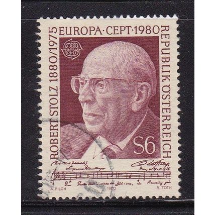 AUSTRIA 1980 EUROPA & BIRTH CENTENARY ROBERT STOLZ USED SG1881