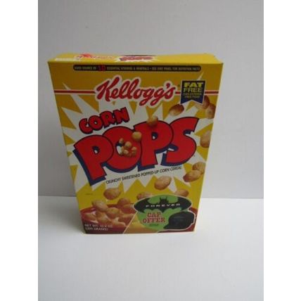 Kelloggs Corn Pops Empty Cereal Box 1995 Batman Forever Cap Offer.