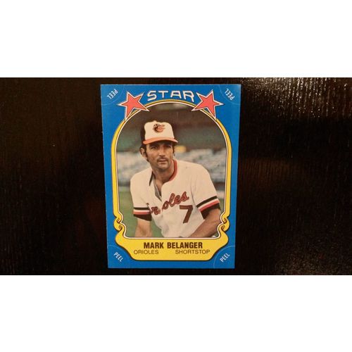 1981 Fleer Star Sticker Card # 039 Mark Belanger Very Good-Excellent (4) Orioles