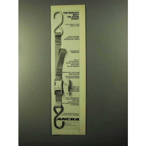 1976 Ancra Tie-Down Strap Ad - The World's Best