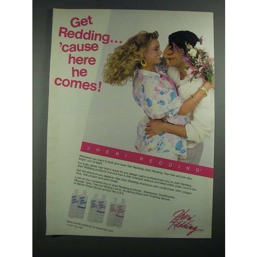 1987 Jheri Redding Hair Products Ad - 'Cause Here He Comes
