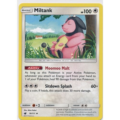Pokemon Sun & Moon Crimson Invasion 78/111 Miltank