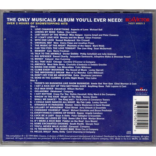 Various Artists Double CD The Only Musicals Album You'll Ever Need