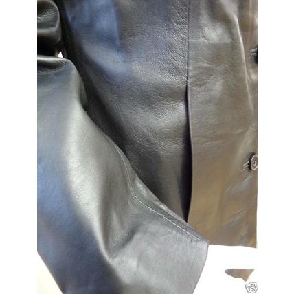 Impero Genuine Italian Leather Black 3/4 Length Coat UK 10 £429.99 BNWT