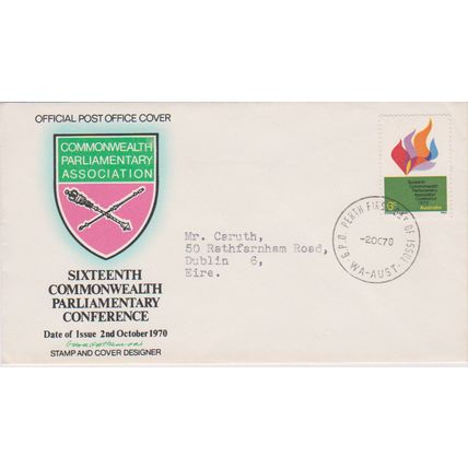 Australia 1970 FDC 16th Commonwealth Conference with Perth pm