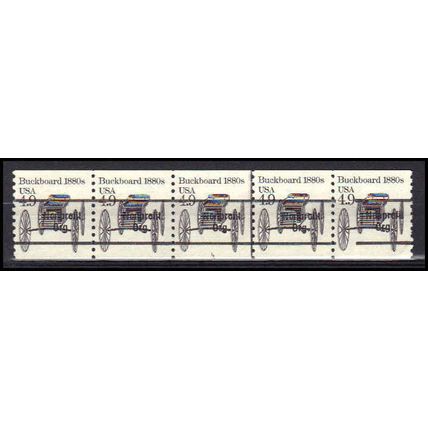 2124a 4.9c Buckboard Fine MNH Dry Gum PNC 1/5 Gap 1R X0557