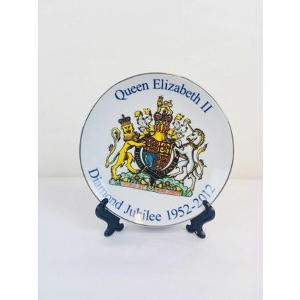 Queen elizabeth 2 Diamond Jubilee 1952-2012 Souvenir ceramic plate New