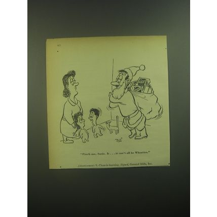 1945 General Mills Wheaties Cereal Ad - Virgil Partch Cartoon - Pinch Me