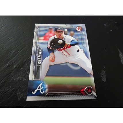 2016 Bowman Card # 007 Freddie Freeman Excellent-Mint (6) Atlanta Braves