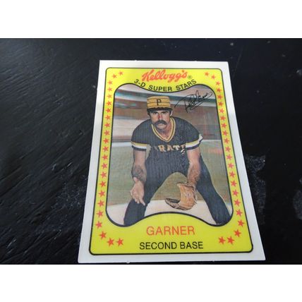 1981 Kellogg's 3-D Super Stars Card # 44 Phil Garner Ex (5) Pittsburgh Pirates