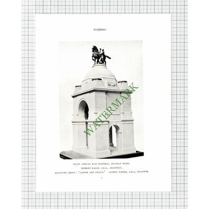 Exeter War Memorial John Angel / South African Delville Wood - 1925 Book Print