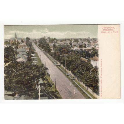 Birds Eye View Georgetown Demerara British Guyana Postcard