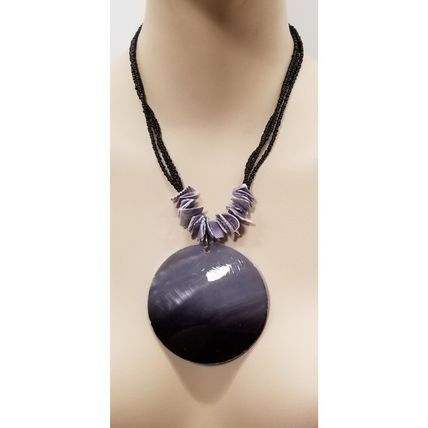 Black & Gray Shell Beaded Necklace