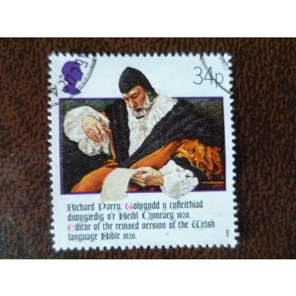 1988 GB 400th Anniversary Welsh Bible 34p Bishop Parry fine used stamp SG1387