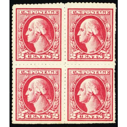 532 Var, Mint NH 2¢ "Wilson" Private Perf Block of Four - Stuart Katz
