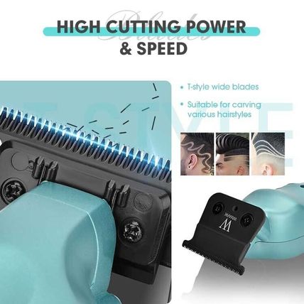 WMARK Detail Trimmer Mens Hair Clippers Sharp Precision T-Blade Bald Head Shaver