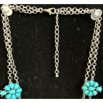 Southerwestern Style Flower Blossum Necklace with Earrings #944