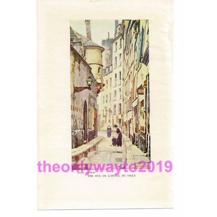 Hotel de Sens, Rue de Hotel de Ville, Paris, France, Book Illustration, c1918