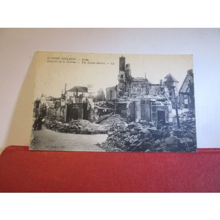 WW1, 1914/15 THE LICORN DISRTRICT, GUERRE FRANCE used antique postcard 1915 pm=