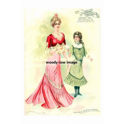 rp10658 - Ladies & Girls Fashion from 1902 - ideal to frame - print 6x4