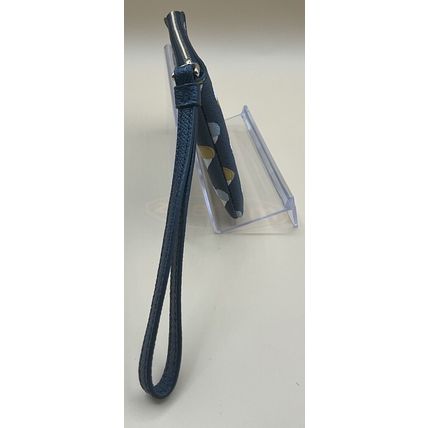 A Cute Coach Blue Zip Wristlet Leather With Heart Print