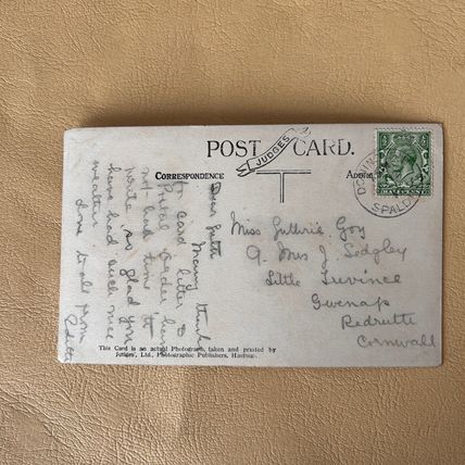 Wave Study Postcard judges 1077 real photo GC stamp Used